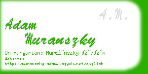 adam muranszky business card